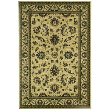 Sphinx By Oriental Weavers Area Rugs, Ariana 311I3 8X11 Rectangle - Ivory/ Green-Polypropylene A311I3240330ST